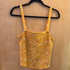 Torrid Yellow Smocked Sleeveless Top